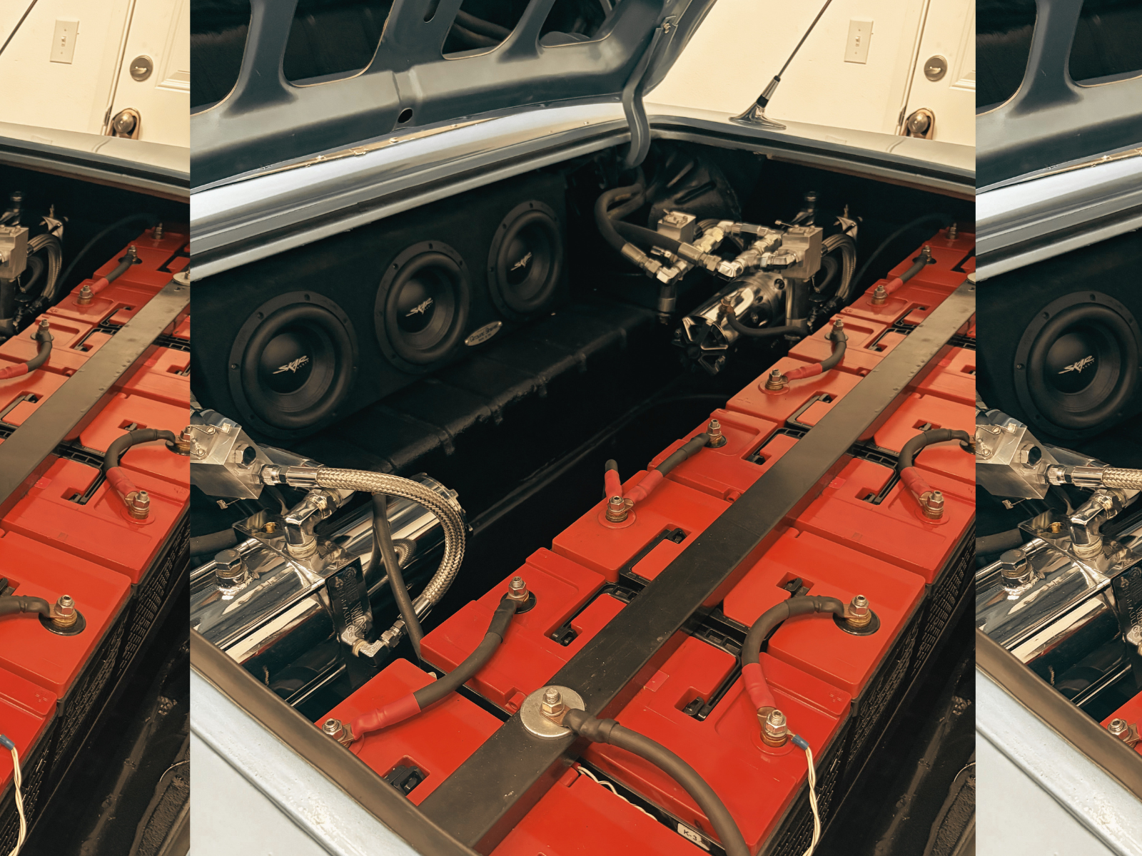 64 Chevy Subwoofers and Batteries